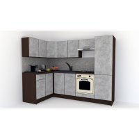 Bucatarie de Colt GENA NEW 1 ST. 140-250, Cu Corp de Cuptor, Wenge / Decor 4298